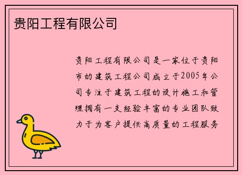 贵阳工程有限公司